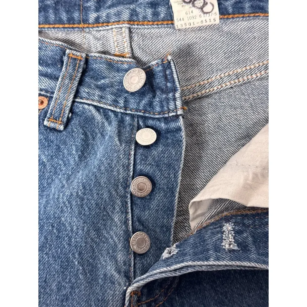 Vintage Levis Jeans 23 in x 28 In Girls Juniors 501 Made USA Denim Button Fly_9